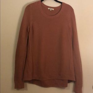 Madewell Riverside Textured Sweater in Blush Pink